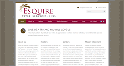 Desktop Screenshot of esquiretitle.com